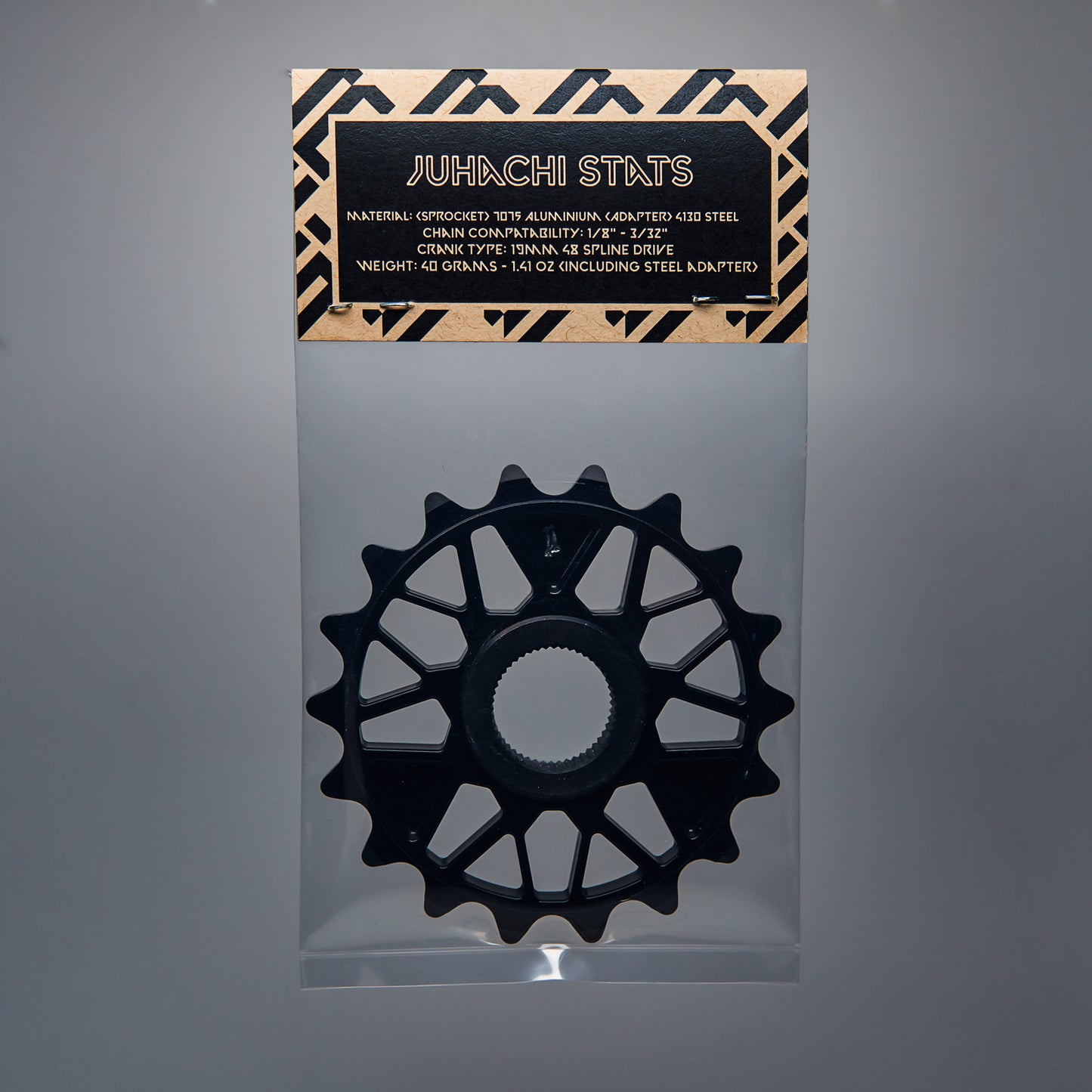 A-Sier Juhachi Spline Drive 19mm Kettenblatt / Sprocket 18T Black
