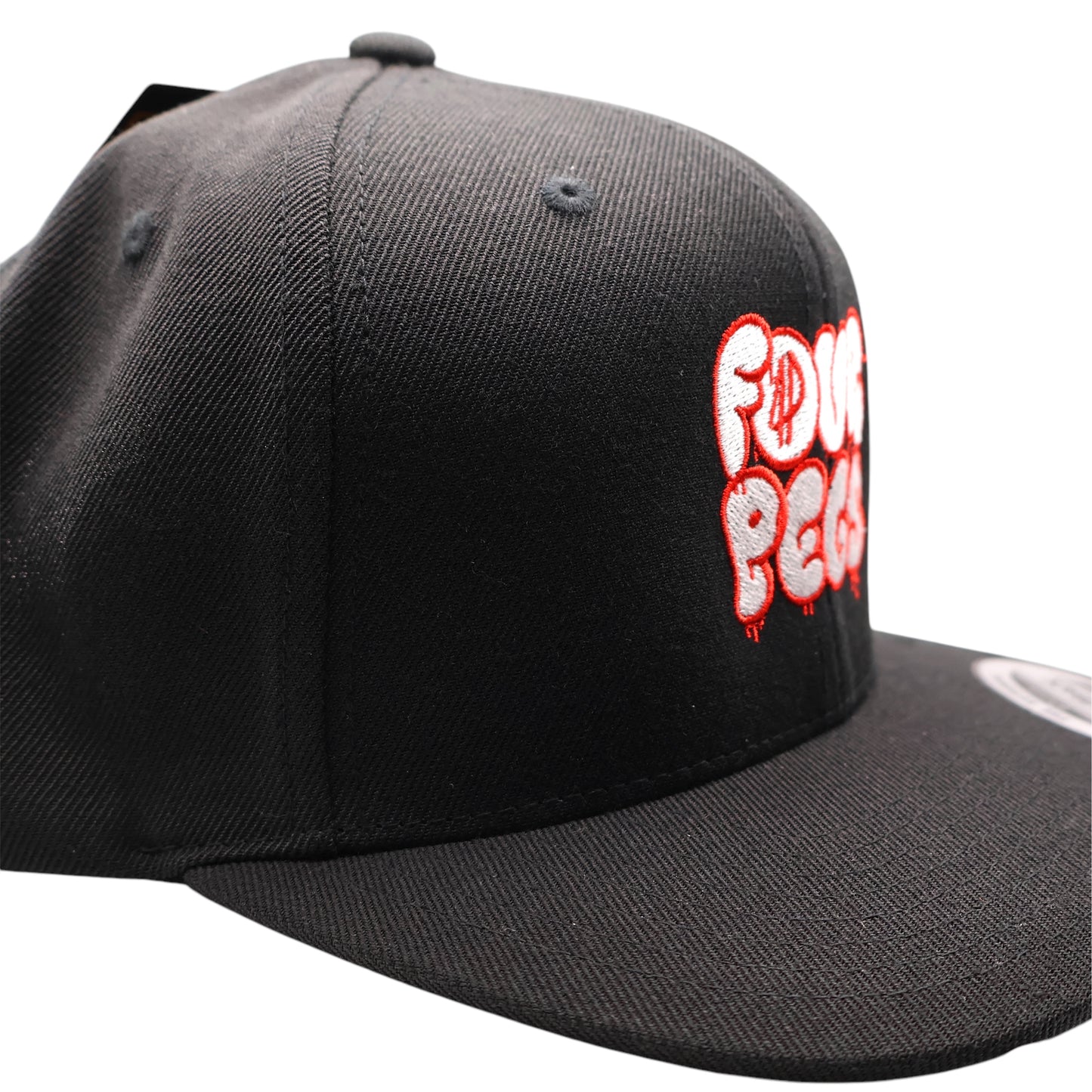Fourpegsbmx Graffiti Snapback Kappe / Cap Black/Red/White