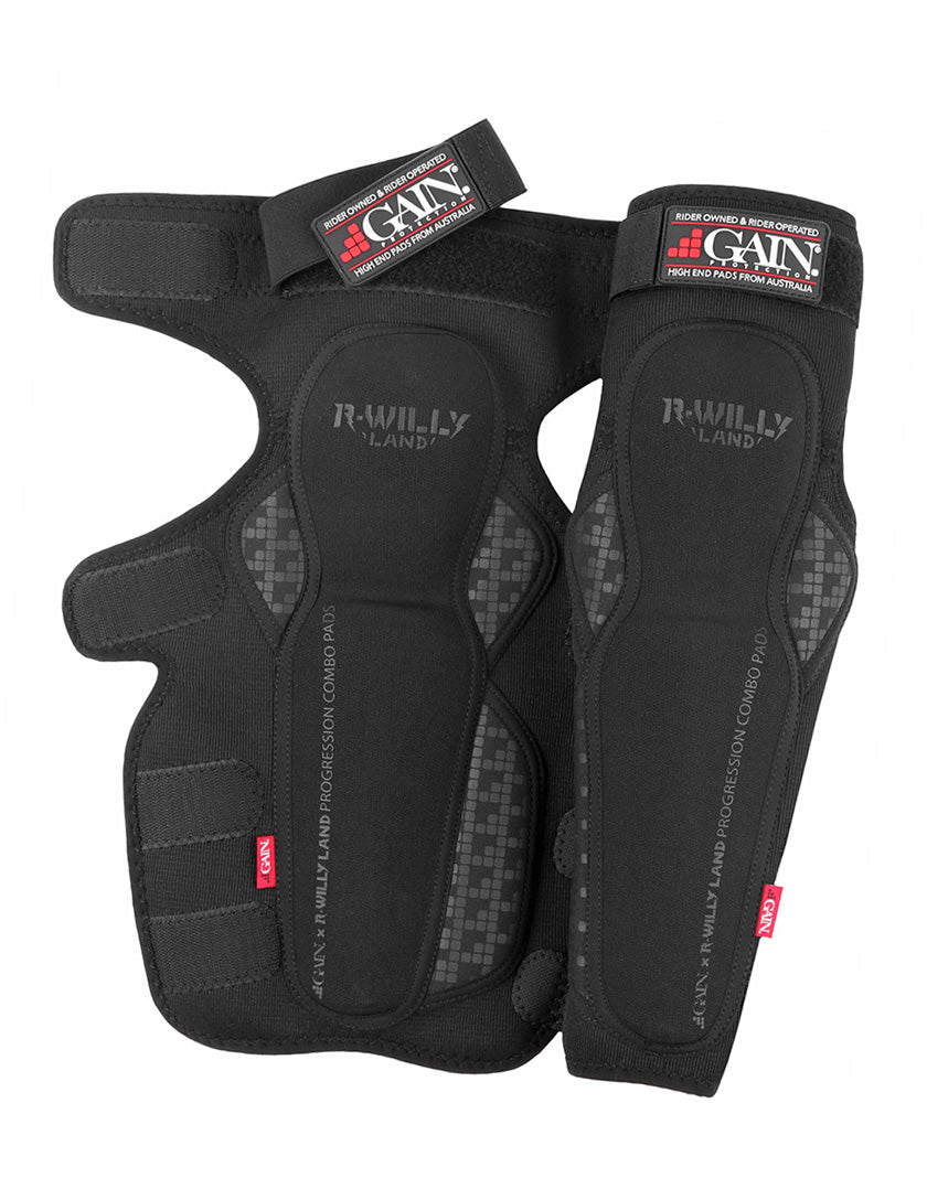 Gain X R Willy Progression V2 Knie / Schienbein / Knöchelschoner Combo