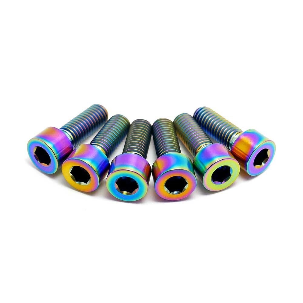TLC Bikes S&M/Fit Titanium Vorbauschrauben / Stem Bolts Oil Slick