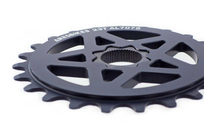 Ares Bikes Solid Spline Drive 19mm Kettenblatt / Sprocket 23T Black