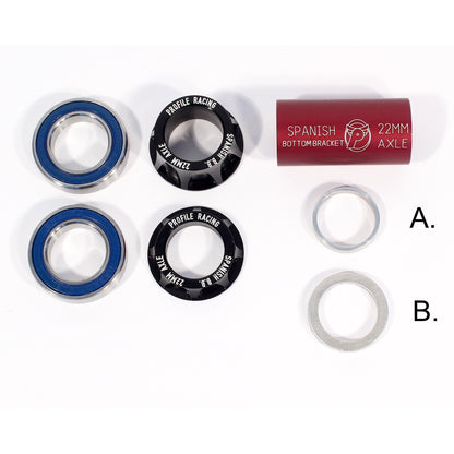 Profile Racing Spanish Innenlager / Bottom Bracket 22mm Black