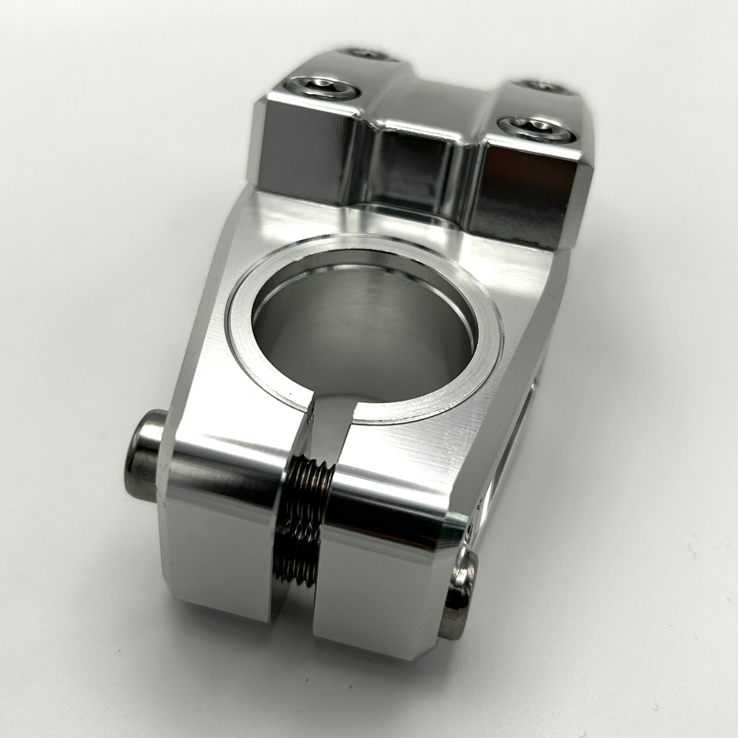 Fourpegsbmx Topload 47mm Vorbau / Stem Polished w/Silver Bolts