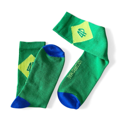 Fourpegsbmx Socorro Mae Socks Green/Yellow/Blue
