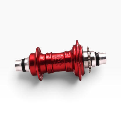 Profile Racing Mini Female LHD Cassette Nabe / Hub Red with Crmo or Titanium Driver