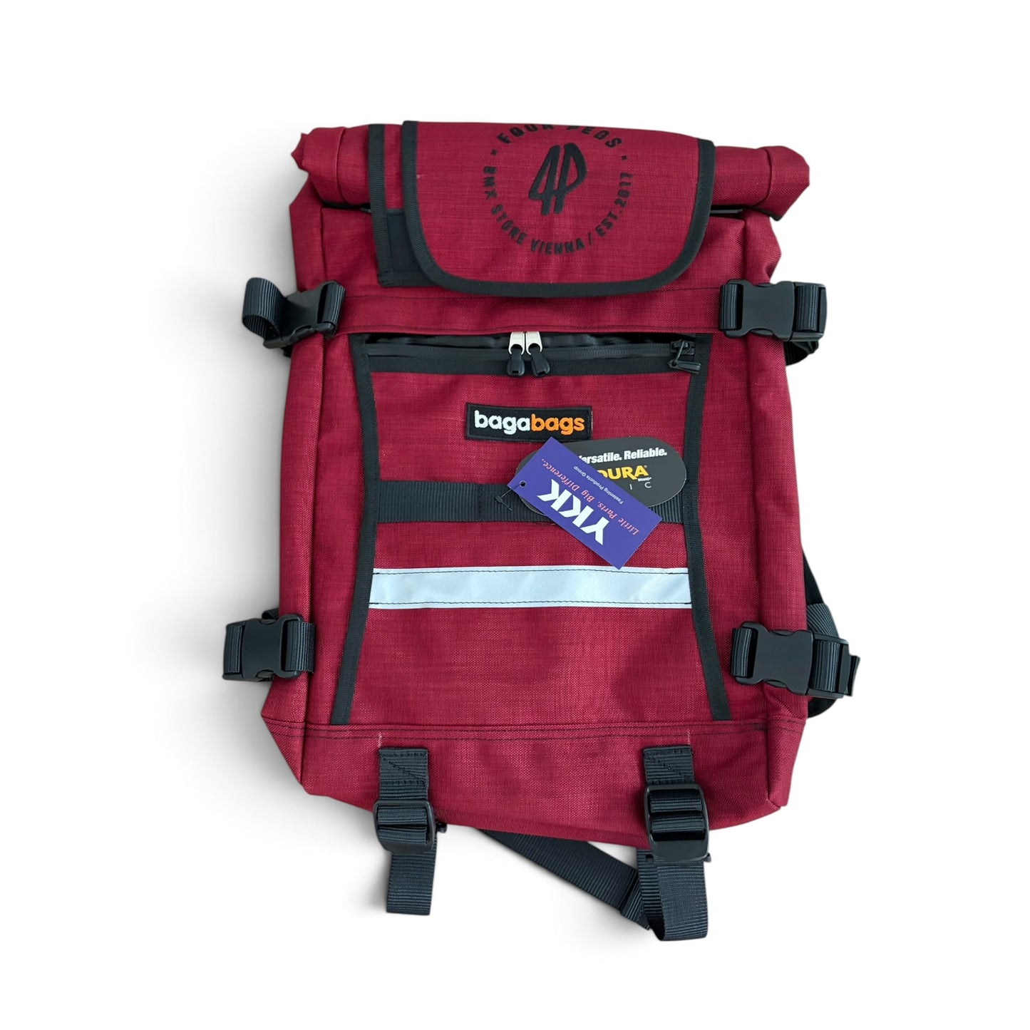 Bagaboo X Fourpegsbmx V2 Collab Small Rucksack / Backpack Burgundy
