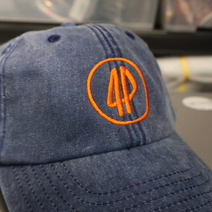 Fourpegsbmx 4P Circle Vintage Kappe / Cap Blue/Orange