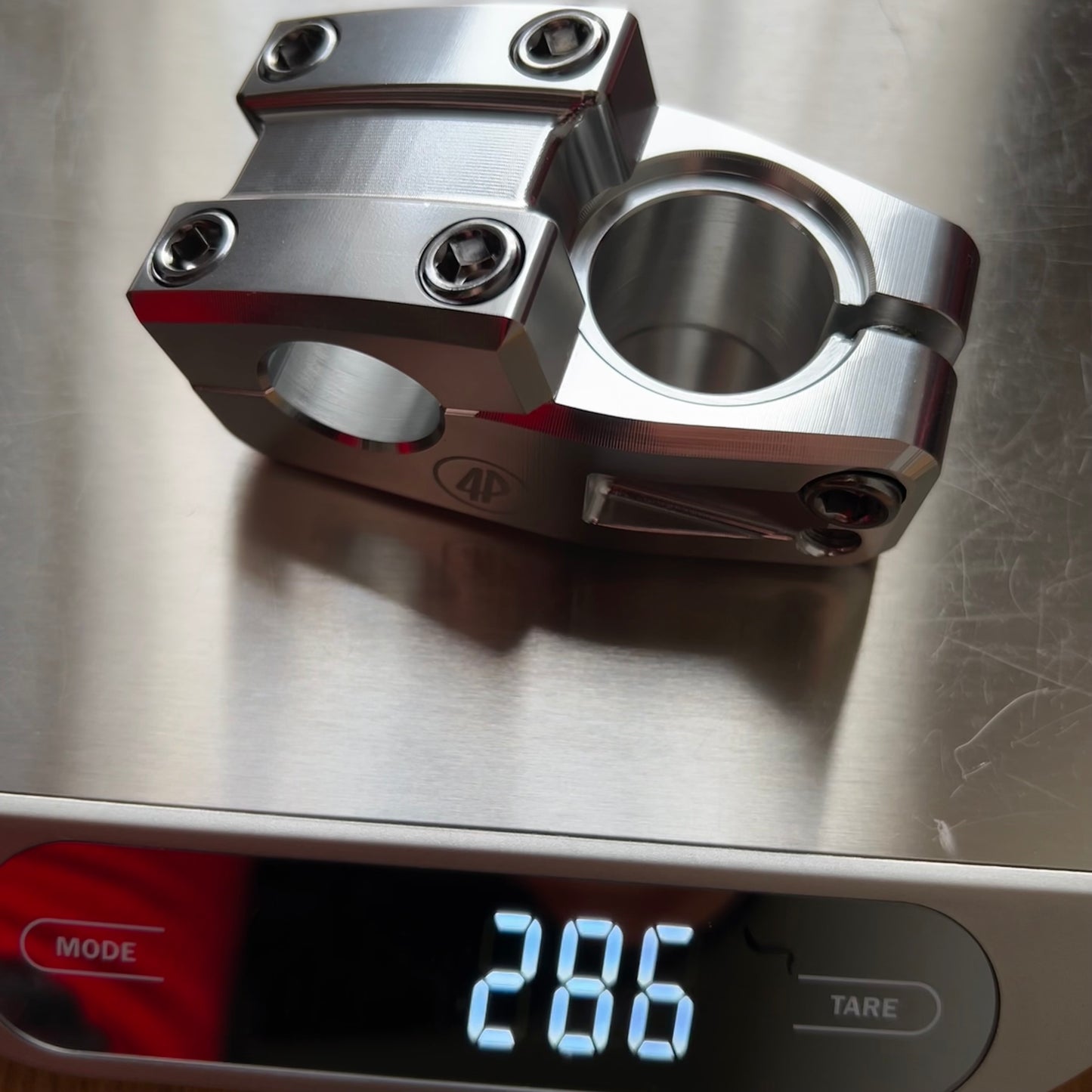 Fourpegsbmx Topload 37mm Vorbau / Stem Polished w/Silver Bolts