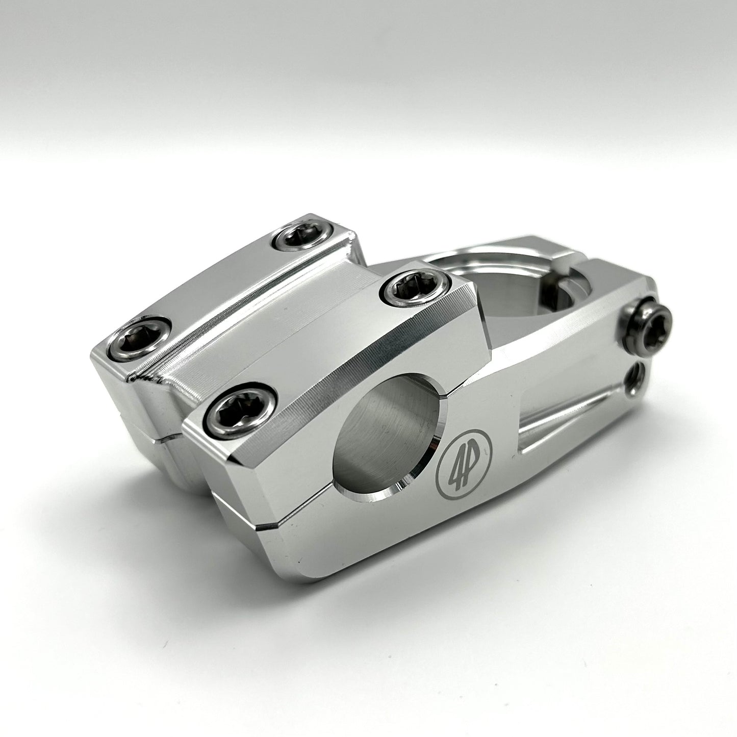 Fourpegsbmx Topload 47mm Vorbau / Stem Polished w/Silver Bolts