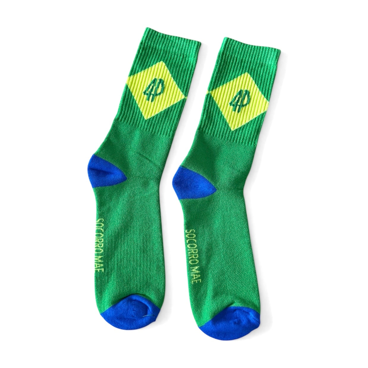 Fourpegsbmx Socorro Mae Socks Green/Yellow/Blue