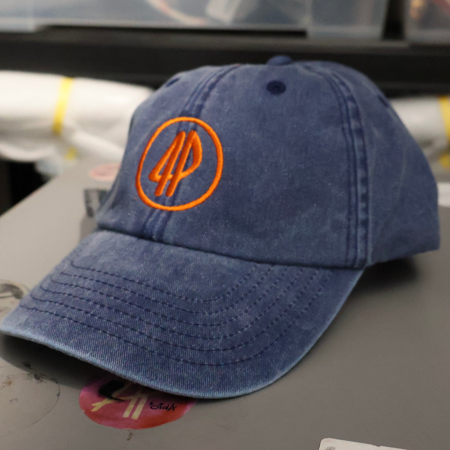 Fourpegsbmx 4P Circle Vintage Kappe / Cap Blue/Orange