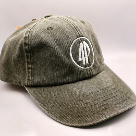 Fourpegsbmx 4P Circle Vintage Kappe / Cap Olive/White