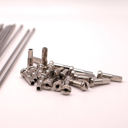 Fourpegsbmx Twenties Butted Speichen / Spokes Polished Silver