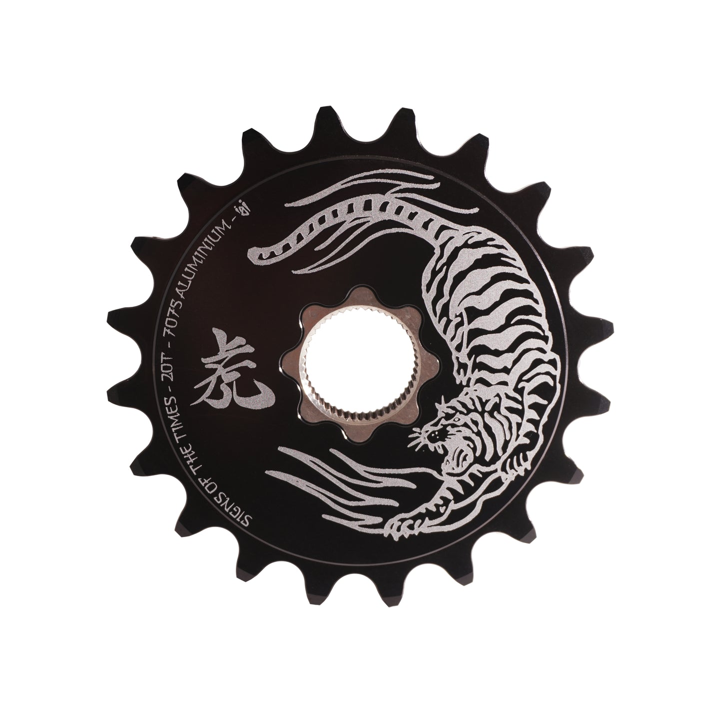 IGI Tiger (Signs Of The Times) AL/Titanium Spline Drive 19mm Kettenblatt / Sprocket Black