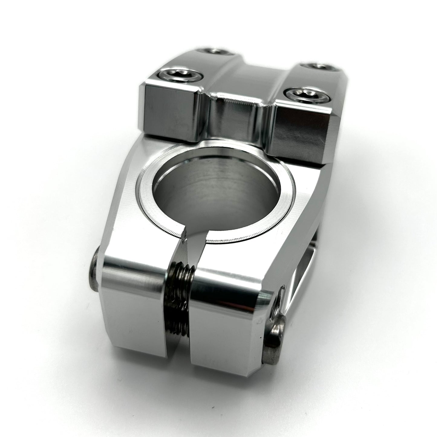 Fourpegsbmx Topload 37mm Vorbau / Stem Polished w/Silver Bolts