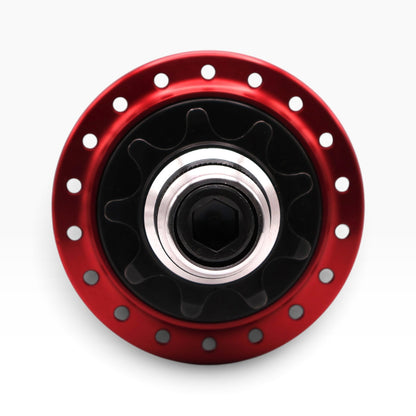 Profile Racing Mini Female LHD Cassette Nabe / Hub Red with Crmo or Titanium Driver