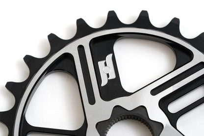 Nous Dew Spline Drive 19mm Kettenblatt / Sprocket 25T Black/Polished