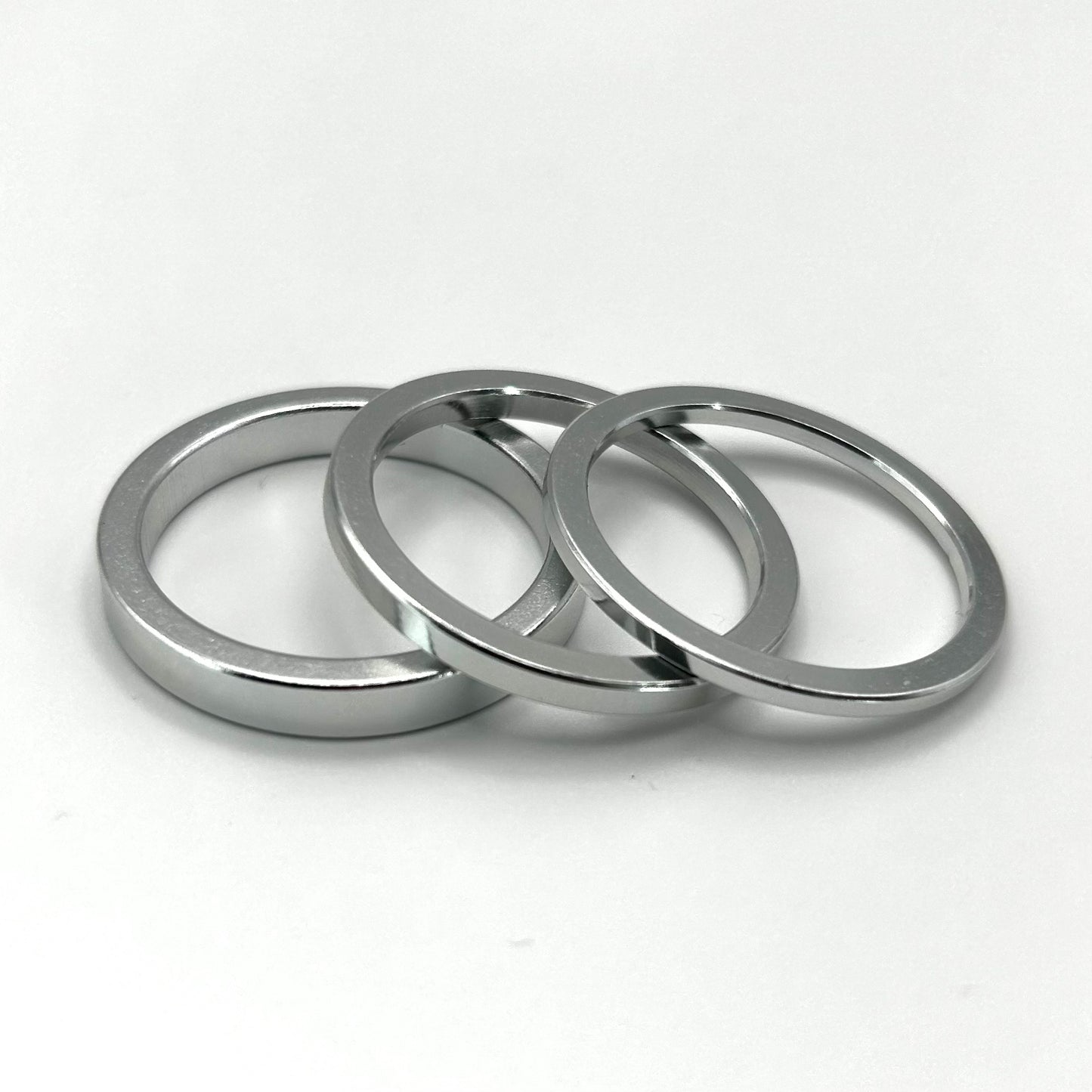 Fourpegsbmx Trio Aluminium Steuersatz / Headset Spacers Polished