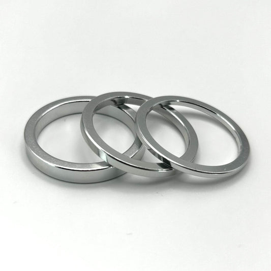 Fourpegsbmx Trio Aluminium Steuersatz / Headset Spacers Polished