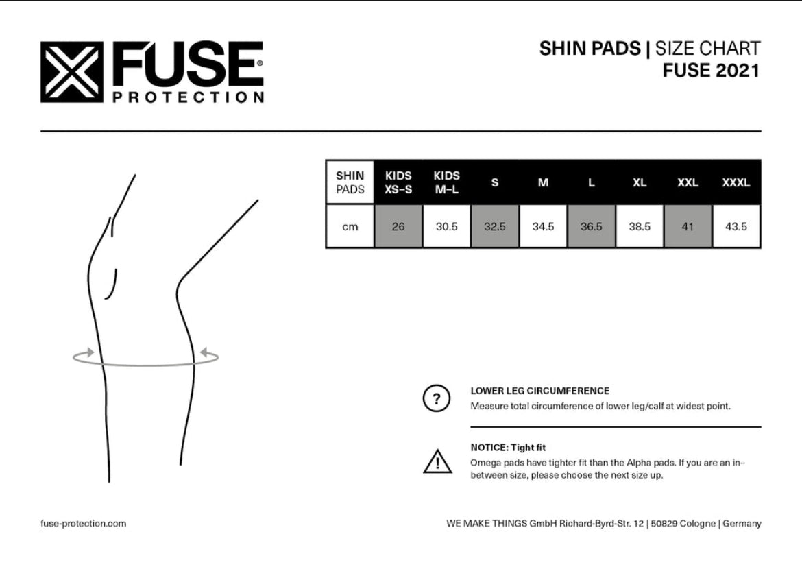 Fuse Alpha Whip Schienbein / Knöchelschoner Combo