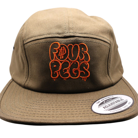 Fourpegsbmx Graffiti Camper Kappe / Cap Olive/Orange