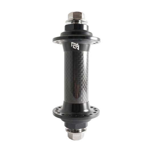 Far East Cycles Carbon/AL/Titanium Flatland Vorderradnabe / Front Hub Black