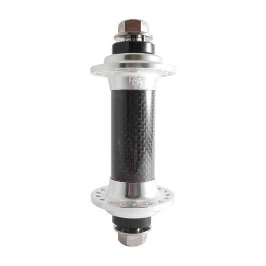 Far East Cycles Carbon/AL/Titanium Flatland Vorderradnabe / Front Hub Polished/Black