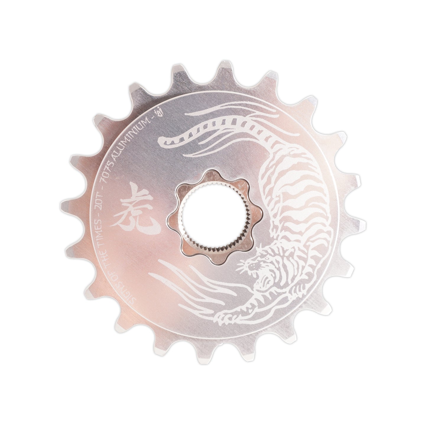 IGI Tiger (Signs Of The Times) AL/Titanium Spline Drive 19mm Kettenblatt / Sprocket Polished