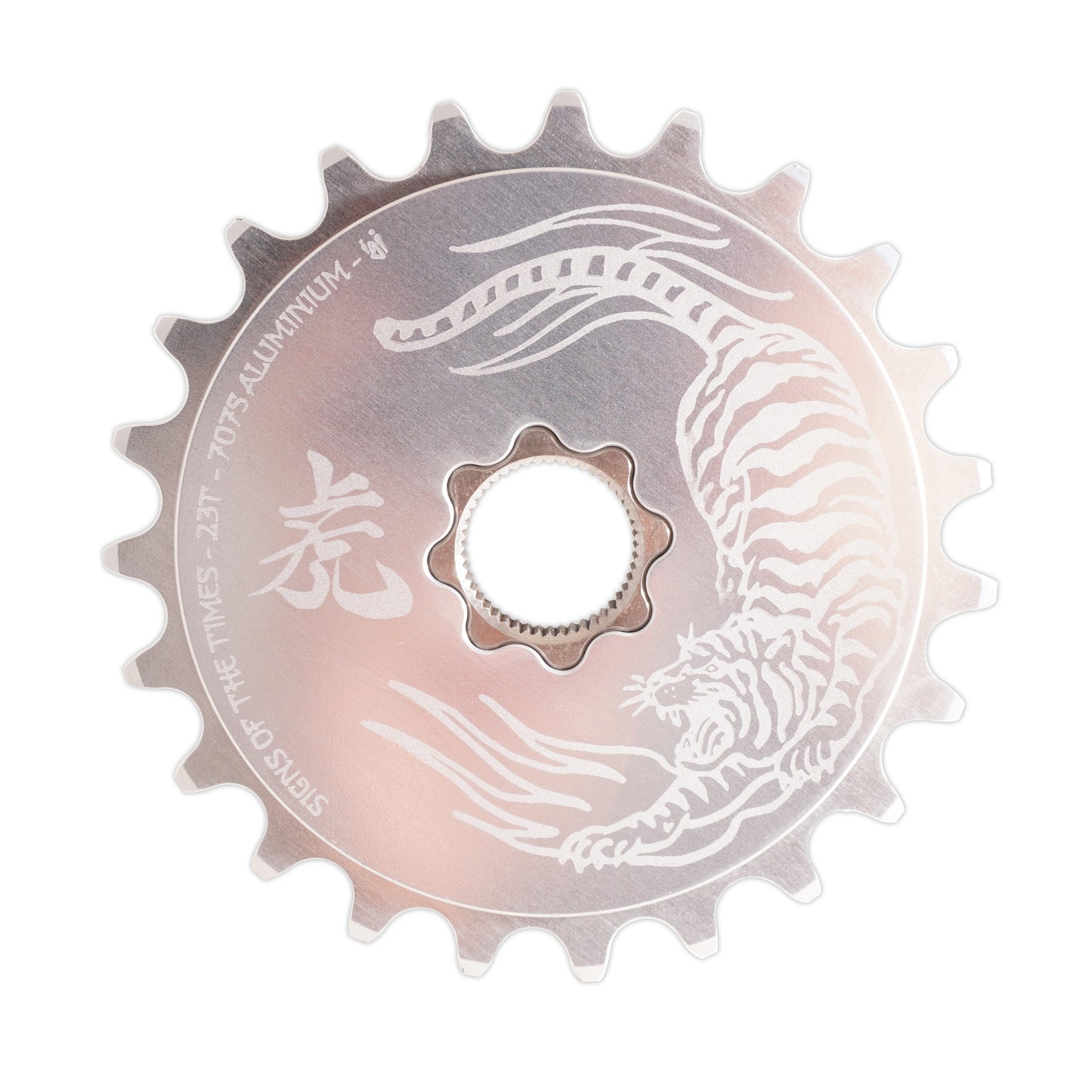 IGI Tiger (Signs Of The Times) AL/Titanium Spline Drive 19mm Kettenblatt / Sprocket Polished
