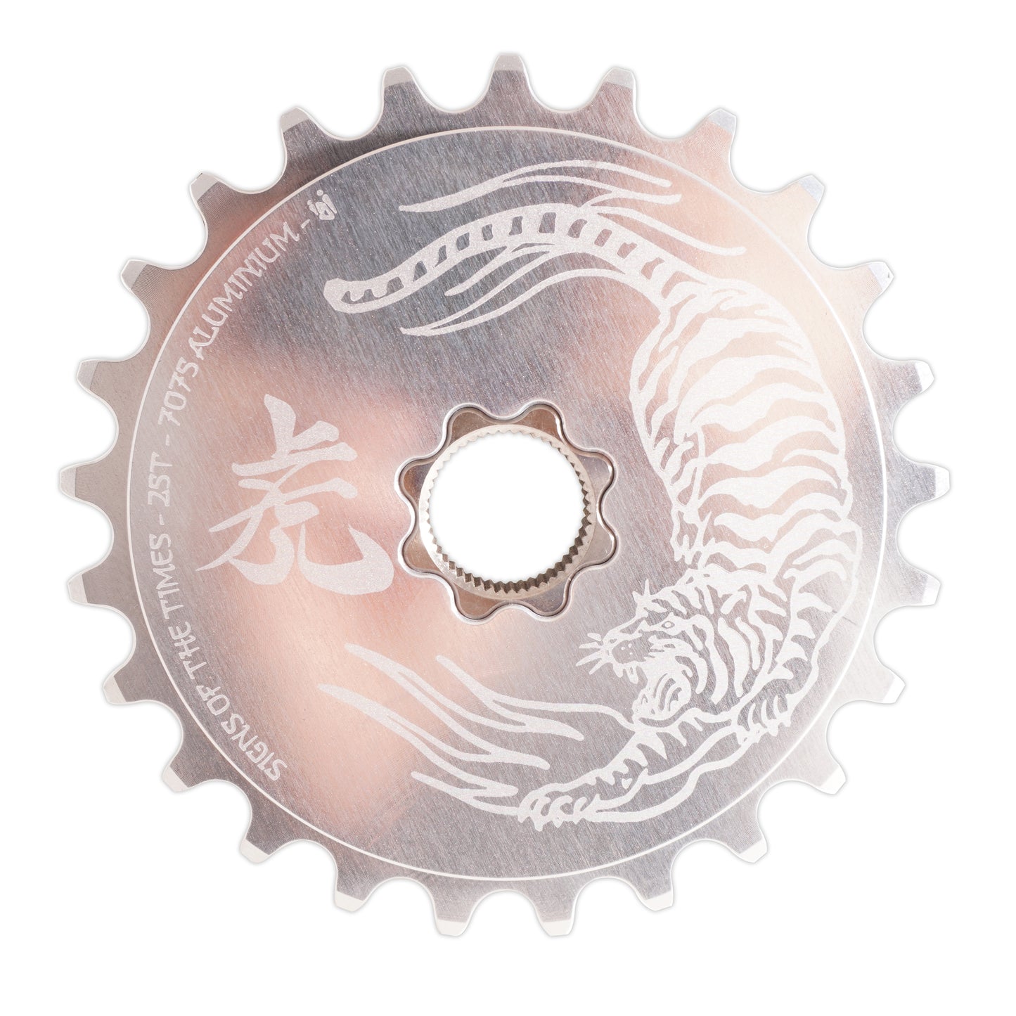 IGI Tiger (Signs Of The Times) AL/Titanium Spline Drive 19mm Kettenblatt / Sprocket Polished