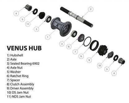 Alienation Venus Planetary Freecoaster Nabe / Hub Polished