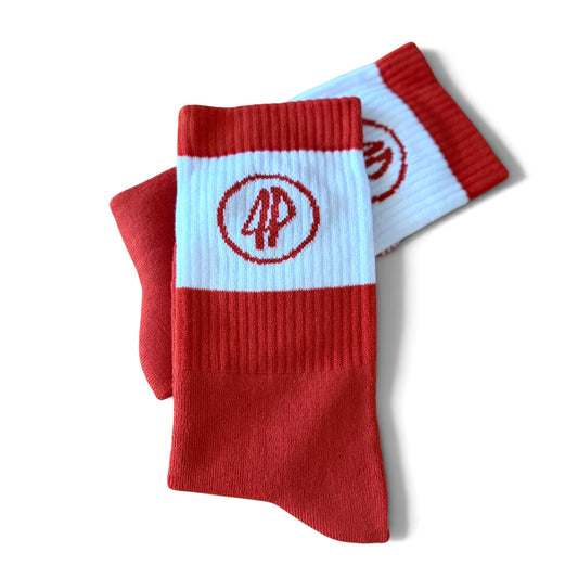 Fourpegsbmx AR Socks Red/White