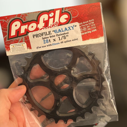 Profile Racing Galaxy Spline Drive 22mm Kettenblatt / Sprocket 28T Black