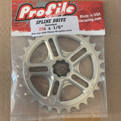 Profile Racing Spline Drive 19mm Kettenblatt / Sprocket 28T Polished