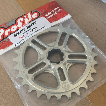 Profile Racing Spline Drive 19mm Kettenblatt / Sprocket 28T Polished