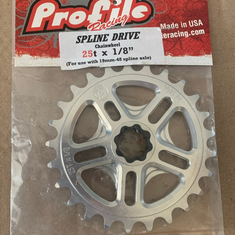 Profile Racing Spline Drive 19mm Kettenblatt / Sprocket 25T Polished