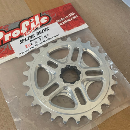 Profile Racing Spline Drive 19mm Kettenblatt / Sprocket 25T Polished