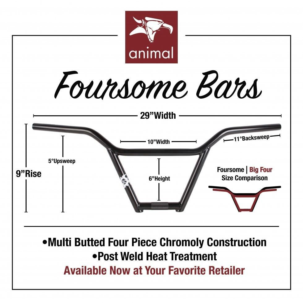 Animal Foursome Lenker / Handlebars Black