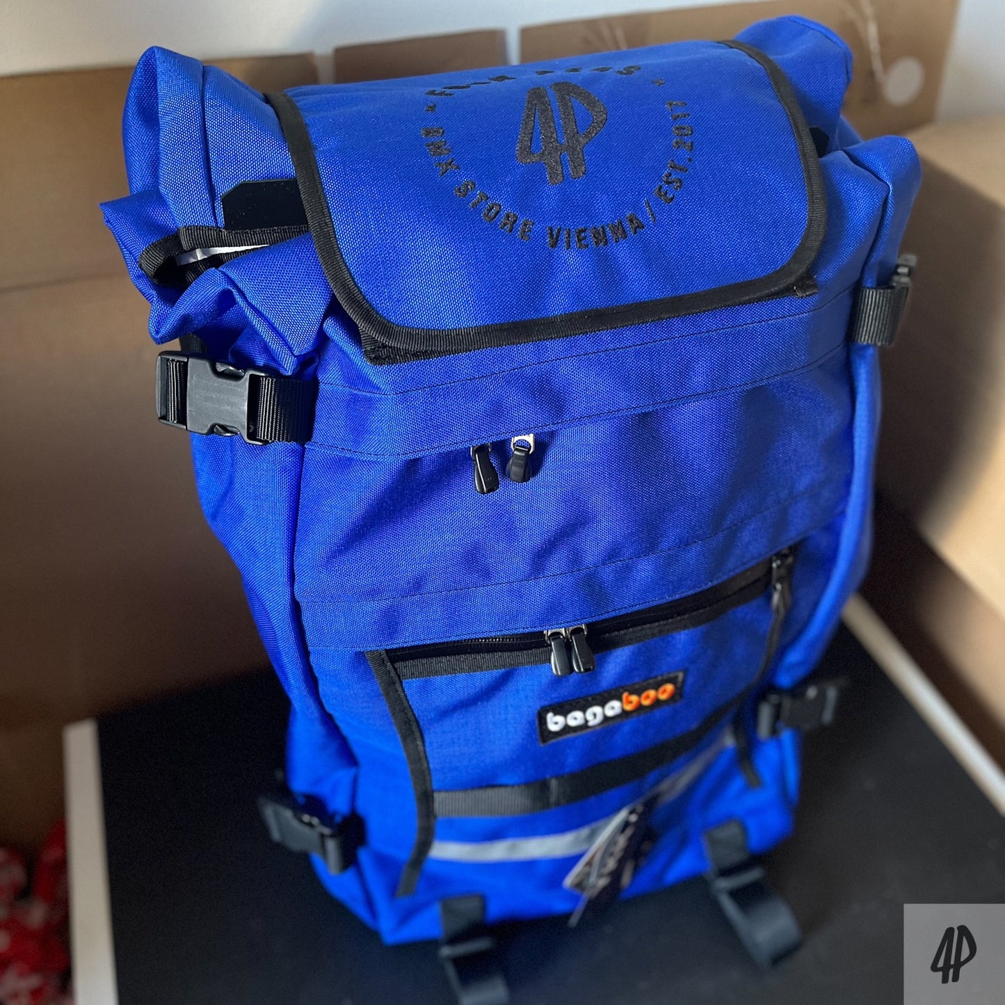 Bagaboo X Fourpegsbmx Collab Large Rucksack / Backpack Blue