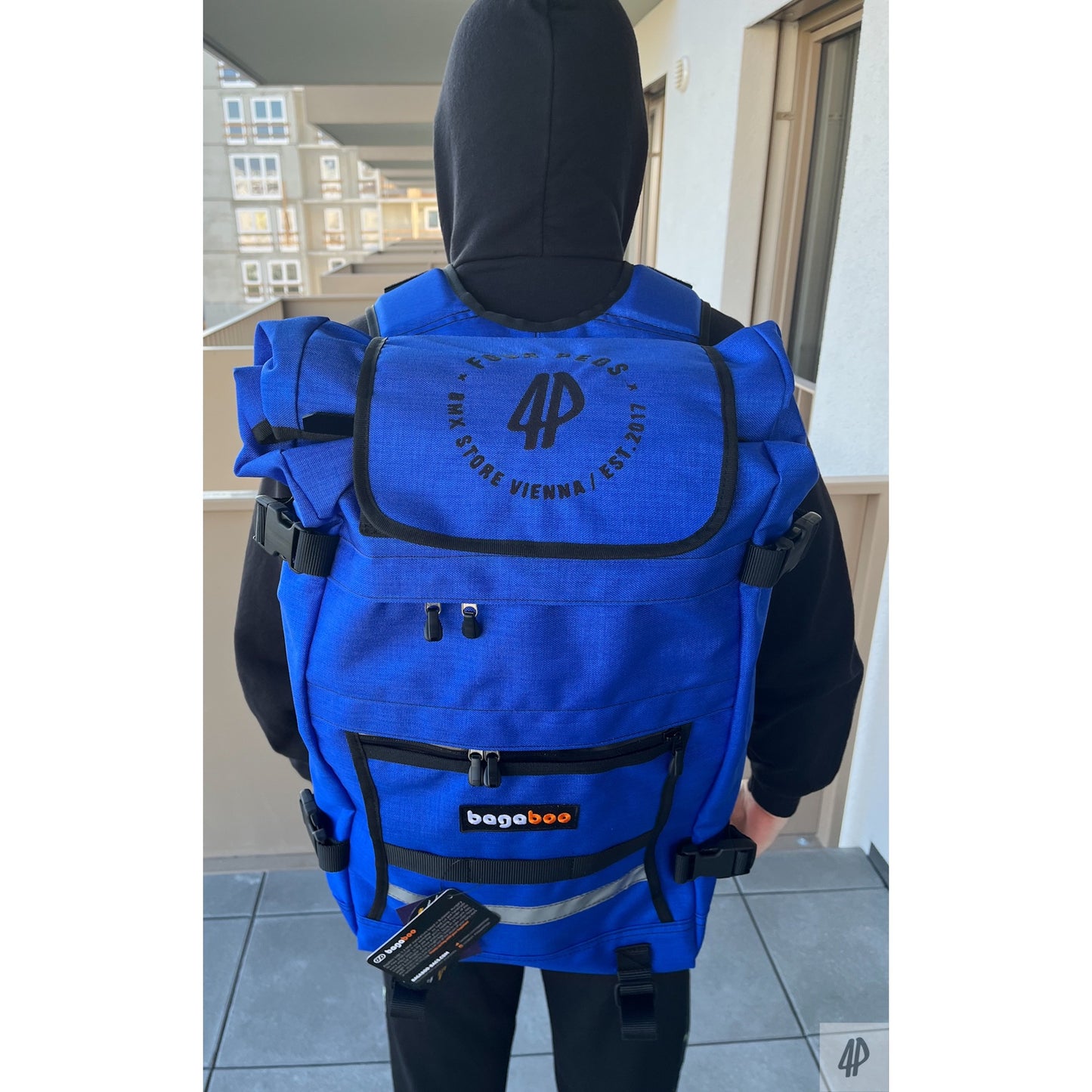 Bagaboo X Fourpegsbmx Collab Large Rucksack / Backpack Blue