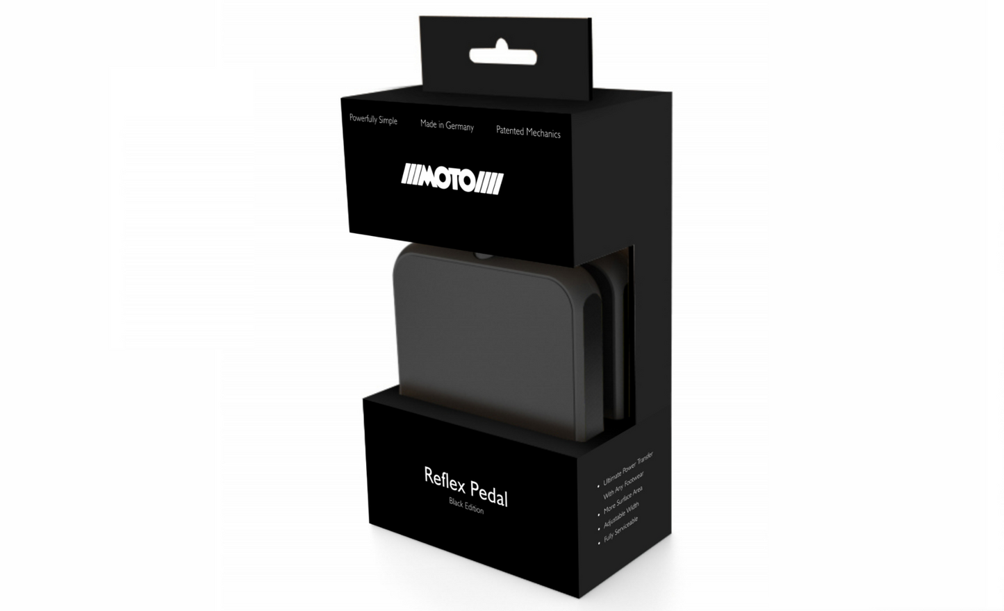 Moto Reflex Black/White Flatland Pedals